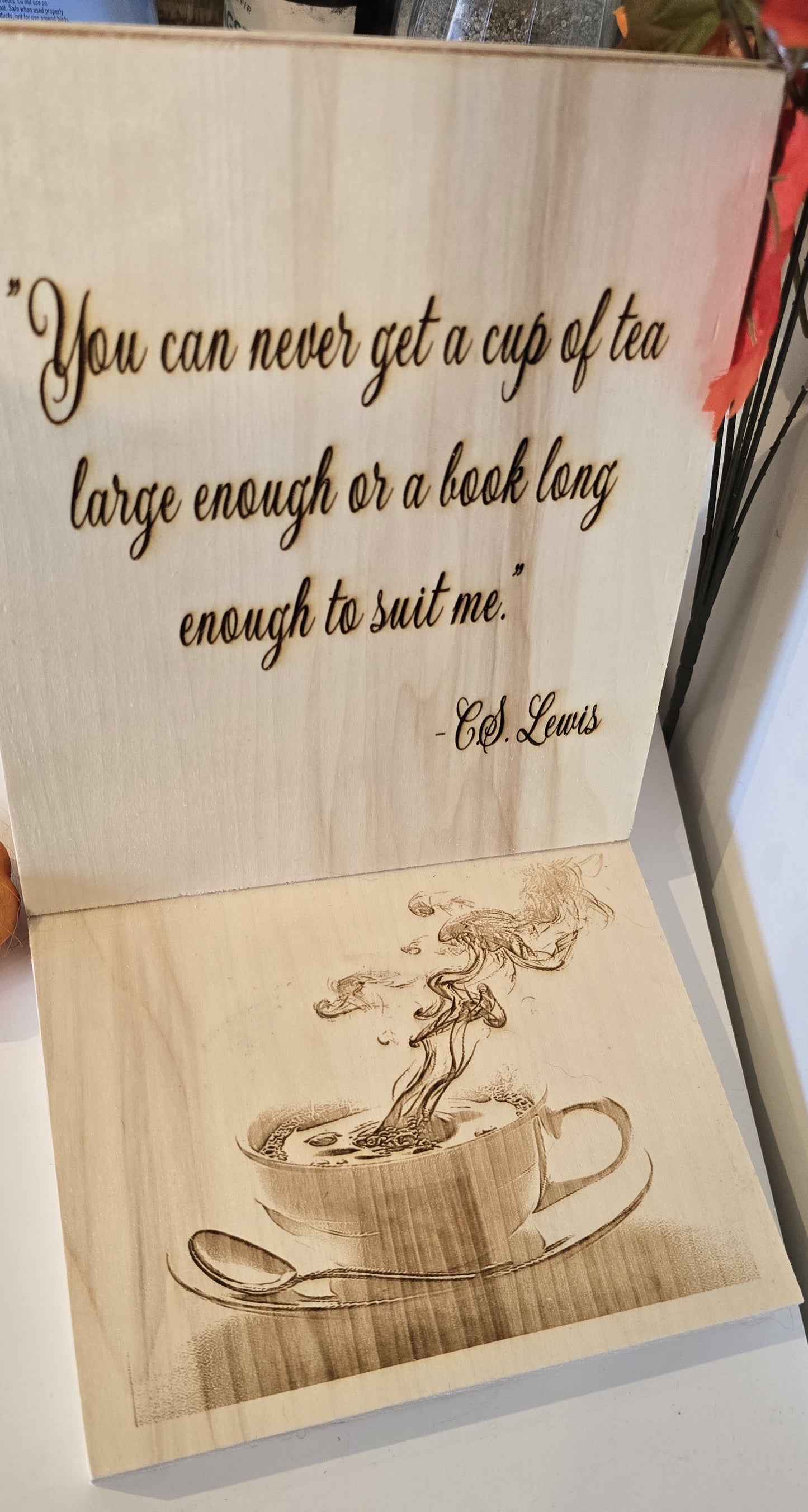 Laser Engraved Book Stand