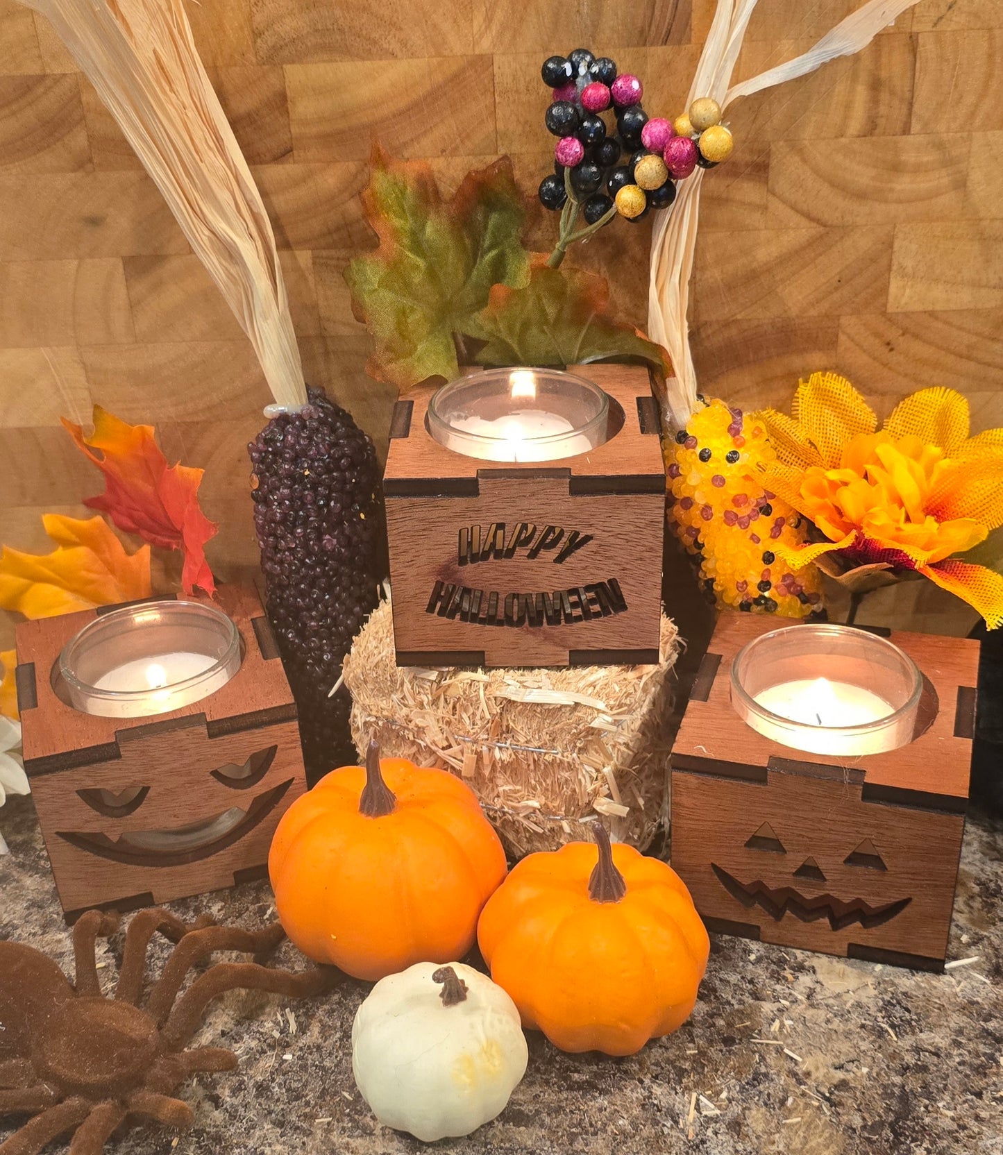 Halloween Votive Candle Holders (3-piece set)